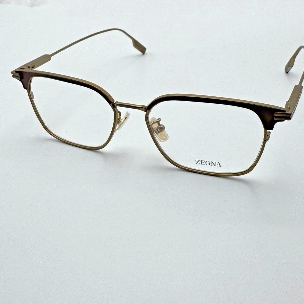 Ermenegildo Zegna Eyeglasses Frames EZ5335-D 046 Matte Light Brown 52-16-145 New